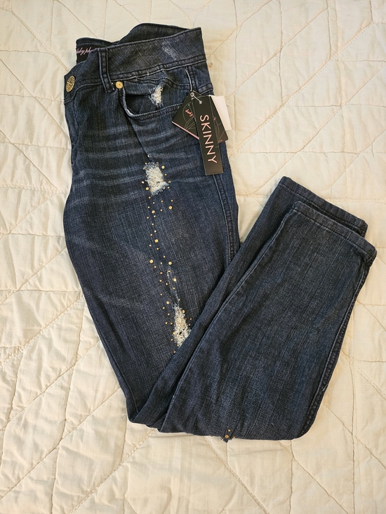 Baby Phat Denim - Baby Phat -Glam Studio Skinny Distressed Jeans-  Size 11